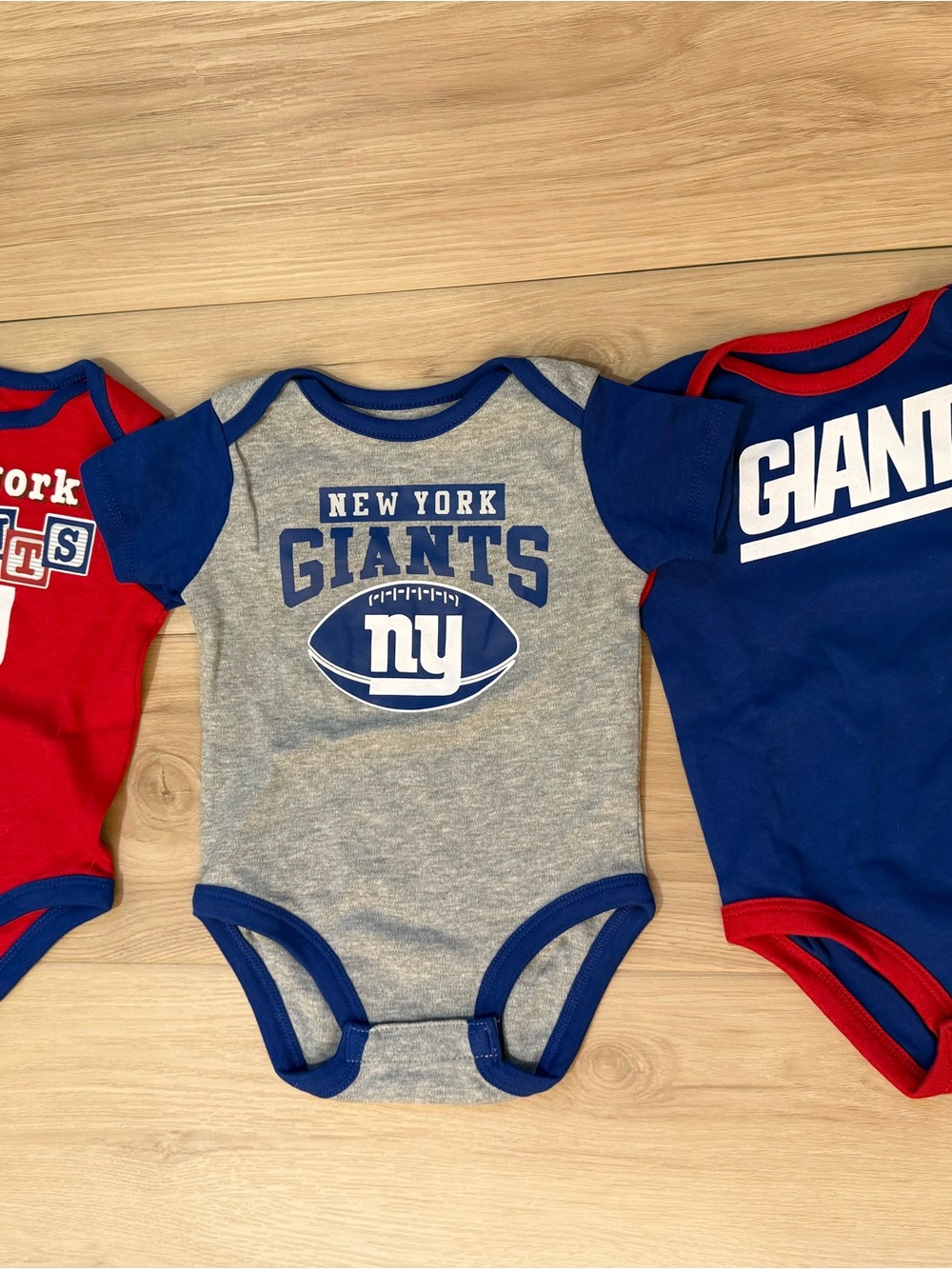Baby One-Piece Bodysuit in Gray and Blue Giants 6-9M